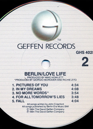 Berlin : Love Life (LP, Album, Win)