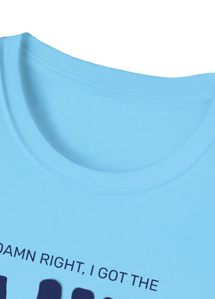 Damn Right, I Got the Blues T-Shirt | Retro Text Tee, Music Mood