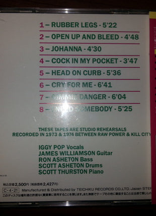 The Stooges : Rubber Legs (CD, Album, RE)