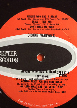 Dionne Warwick : Anyone Who Had A Heart (LP, Album)