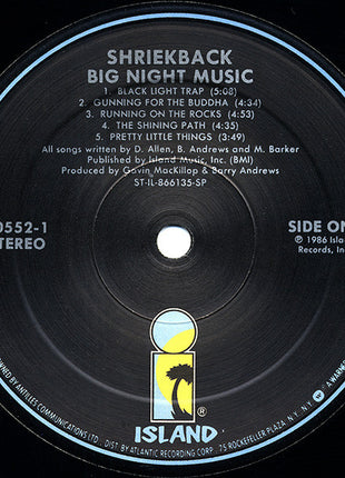 Shriekback : Big Night Music (LP, Album, SP )