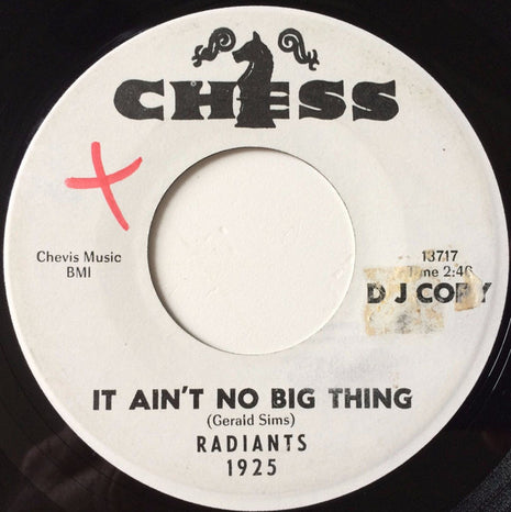 The Radiants : It Ain't No Big Thing (7", Promo)