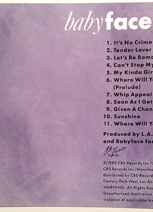 Babyface : Tender Lover (CD, Album, Pit)