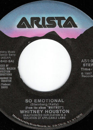 Whitney Houston : So Emotional (7", Single)