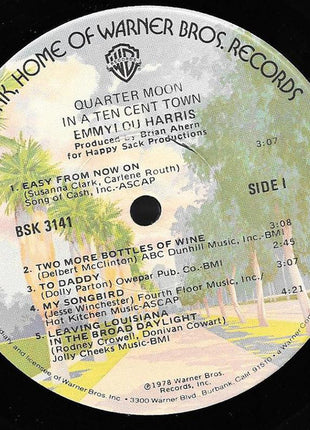 Emmylou Harris : Quarter Moon In A Ten Cent Town (LP, Album, Jac)