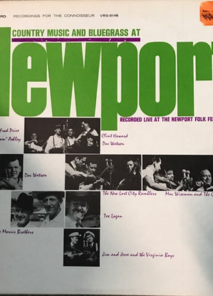 Various : Country Music And Bluegrass At Newport (LP, Mono)