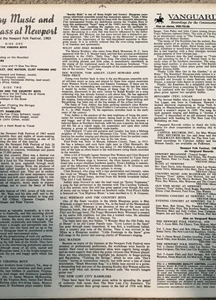 Various : Country Music And Bluegrass At Newport (LP, Mono)
