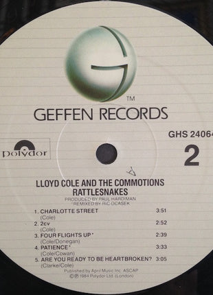 Lloyd Cole & The Commotions : Rattlesnakes (LP, Album, All)