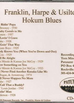 Rick Franklin (3), Neil Harpe & Rick Usilton : Hokum Blues (CD, Album)