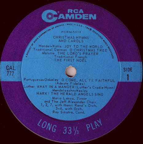 Mario Lanza : Christmas Hymns And Carols (LP, Album, Roc)