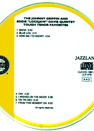 The Eddie Davis-Johnny Griffin Quintet : Tough Tenor Favorites (CD, Album, Ltd, RE, RM)