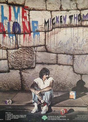 Mickey Thomas : Alive Alone (LP, Album, Promo, Spe)