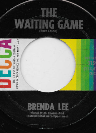 Brenda Lee : The Waiting Game (7", Single, Pin)