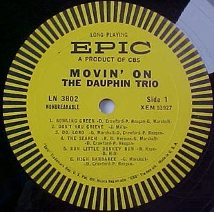 Dauphin Trio : Movin' On (LP, Mono)