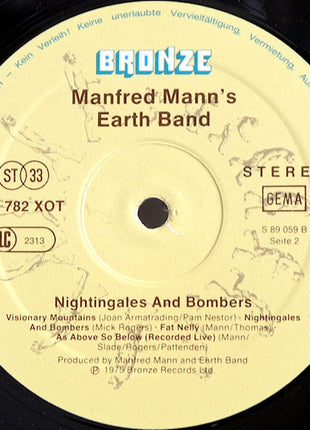 Manfred Mann's Earth Band : Nightingales & Bombers (LP, Album, RE)