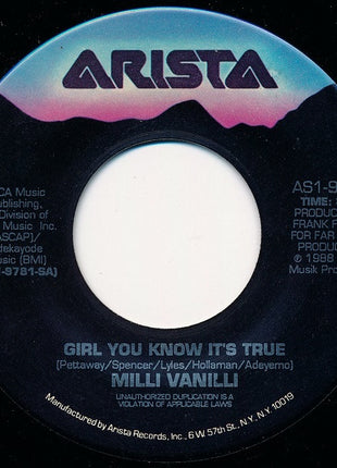 Milli Vanilli : Girl You Know It's True (7", Single, Spe)