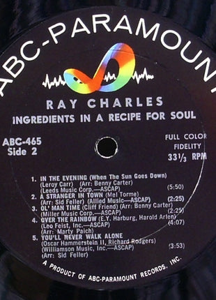 Ray Charles : Ingredients In A Recipe For Soul (LP, Album, Mono)