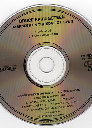 Bruce Springsteen : Darkness On The Edge Of Town (CD, Album, RE)