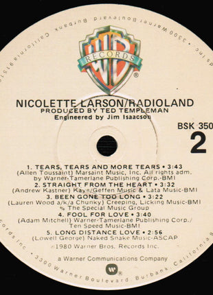 Nicolette Larson : Radioland (LP, Album, Win)