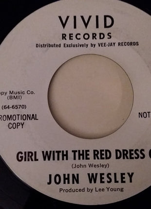 John Wesley (9) : You're Gonna Miss Me / Girl With The Red Dress On (7", Promo)