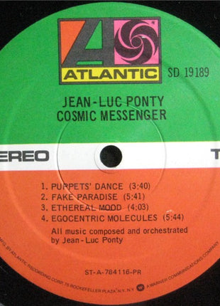 Jean-Luc Ponty : Cosmic Messenger (LP, Album, PR )