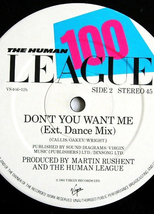 The Human League : Don't You Want Me (12", Single)
