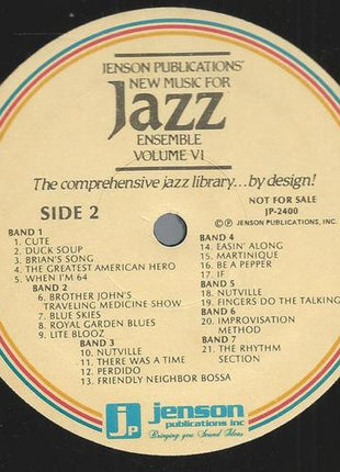 Various : New Music For Jazz Ensemble - Volume VI (LP, Album, Comp, Promo)