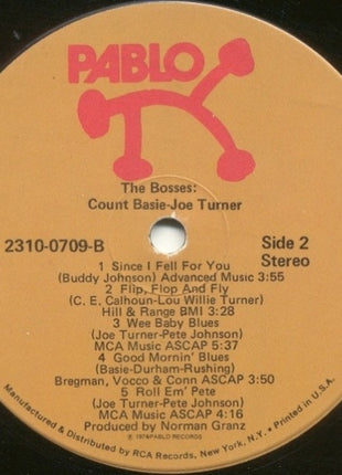 Count Basie / Joe Turner* : The Bosses (LP, Album)