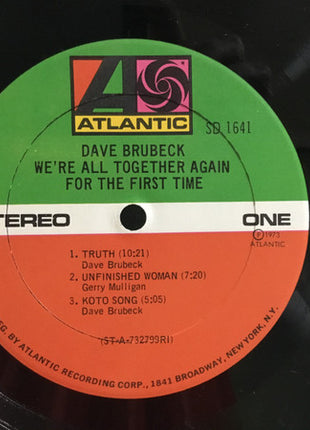 Dave Brubeck : We're All Together Again For The First Time (LP, Album, PRC)