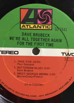 Dave Brubeck : We're All Together Again For The First Time (LP, Album, PRC)