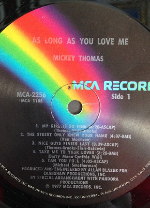 Mickey Thomas : As Long As You Love Me (LP, Album, Glo)