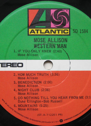 Mose Allison : Western Man (LP, Album, RE, PR )