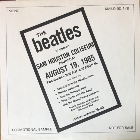The Beatles : The Beatles In Person - Sam Houston Coliseum - Thurdsday August 19th, 1965 (7", EP, Mono)