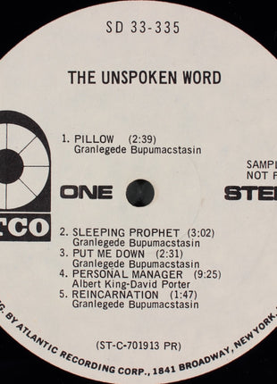 The Unspoken Word : The Unspoken Word (LP, Album, Promo)