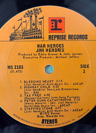 Jimi Hendrix : War Heroes (LP, Album, Ter)