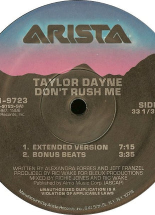 Taylor Dayne : Don't Rush Me (12")