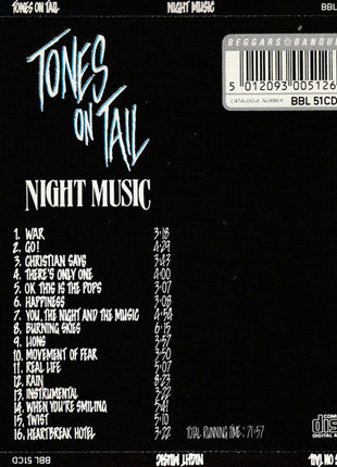 Tones On Tail : Night Music (CD, Comp, RE, RP)