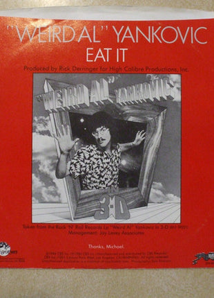 "Weird Al" Yankovic : Eat It (7", Single, Styrene, Pit)