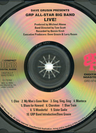 Dave Grusin Presents GRP All-Star Big Band : Live! (CD, Album, Club)