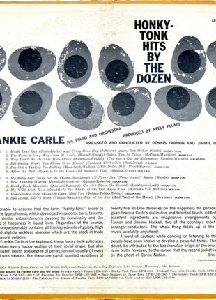 Frankie Carle And His Orchestra : Honky-Tonk Hits By The Dozen (LP, Album)