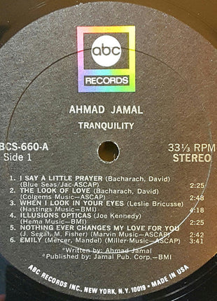Ahmad Jamal : Tranquility (LP, Album)