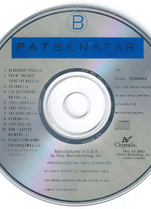 Pat Benatar : True Love (CD, Album, Club)