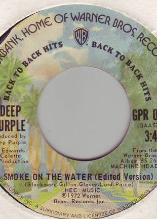 Deep Purple : Smoke On The Water (Edited Version) (7", Single, RE)