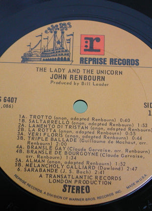 John Renbourn : The Lady And The Unicorn (LP, Album, Ter)